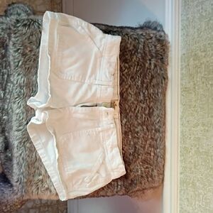 Hollister White Denim Shorts